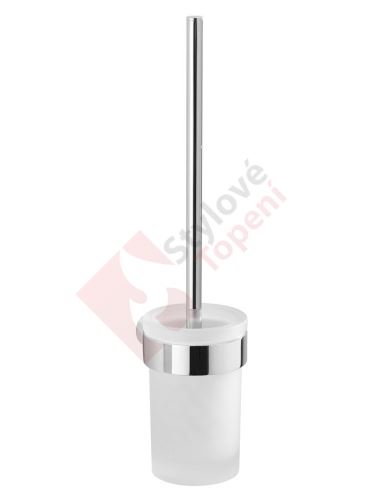 PIRENEI WC štětka závěsná, mléčné sklo, chrom PI330313