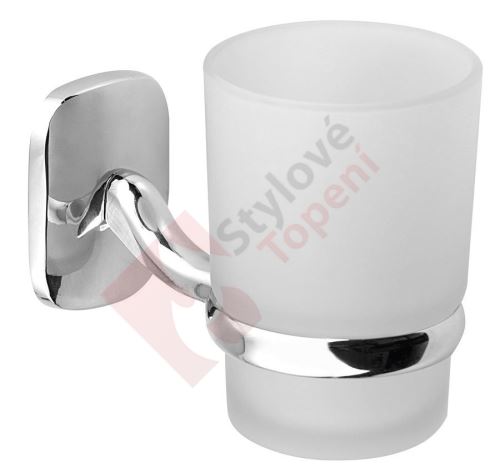 RUMBA sklenka, mléčné sklo, chrom RB104