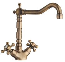 ANTEA stojánková dřezová baterie s retro hubicí, bronz 3126 ANTEA stojánková dřezová baterie s retro hubicí, bronz 3126
