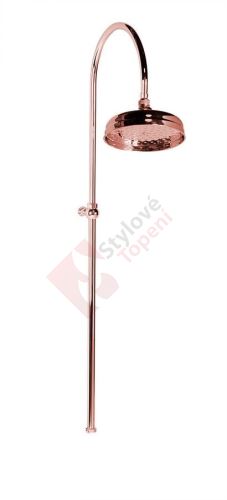 ANTEA sprchový sloup k napojení na baterii, hlavová sprcha, růžové zlato SET017