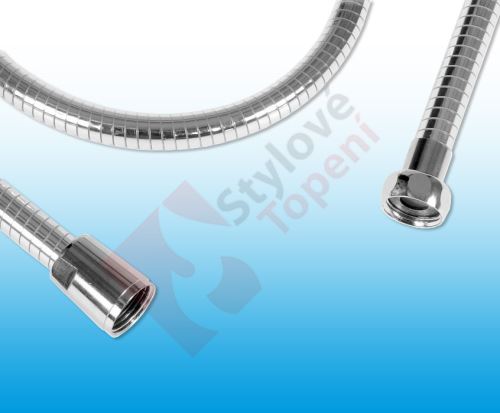 Luxusní sprchová hadice plast; 150cm; 1/2"Mx1/2"konus; chrom; 5 let záruka - H/2828
