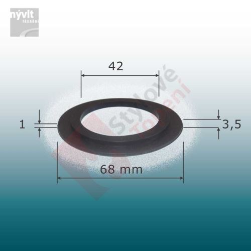 Membrána osazená 68x42x 1/3.5 mm vypouštěcího ventilu WC kombi Atlantic příp. Koral (CERSANIT Polsko)  - R/4106