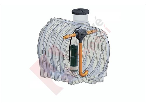Nádrž na dešťovou vodu RAIN BASIC CU KOMPLET 3000 litrů - retenční nádrž