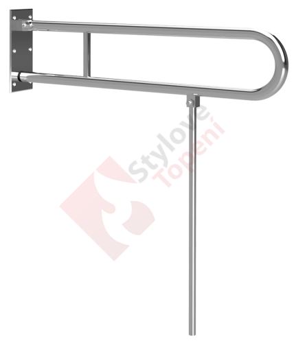 HANDICAP madlo sklopné s opěrnou nohou 813mm, nerez lesk XH523