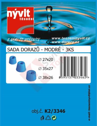 SADA - zarážek všech velikostí - MODRÉ - K2/3346
