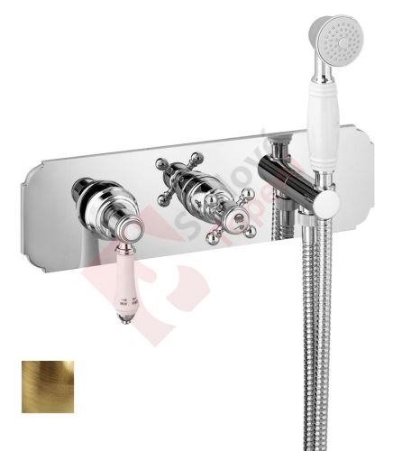 VIENNA podomítková sprchová baterie s ruční sprchou, 2 výstupy, bronz VO142BR