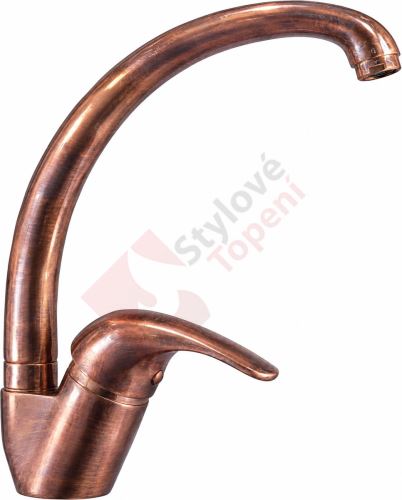 SALY stojánková dřezová baterie, výška 280mm, měď SA515
