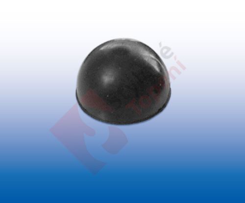 Těsnění sedla vršku půlkulaté (pralinka) - černá guma 1/2" SAM Myjava - D2/54