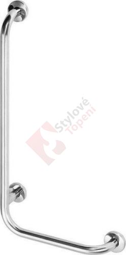 HANDICAP nástěnné madlo LEVÉ 810x550mm, nerez lesk XH522