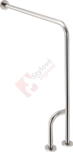 HANDICAP opěrné madlo LEVÉ 800x850mm, nerez lesk XH526