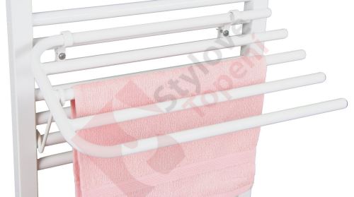 Sušák 4 ručníků na otopná tělesa, univerzální upínání, délka 50cm, bílá 25-03-SV450
