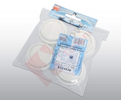 Antivibrační podložky pro pračky; myčky a vany - sada 4 ks - K1/4538