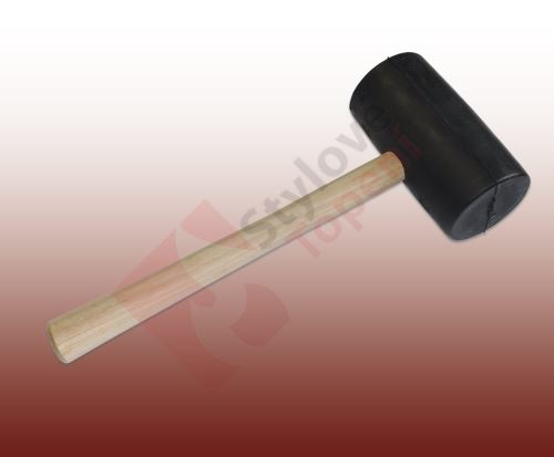 Pryžová palička s dřevěnou násadou - velká 1 kg š.135 Ø 73 mm - K7/181D