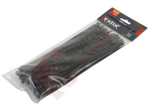 Stahovací pásky - nylon - 3.6x280 mm ČERNÝ - U/2389